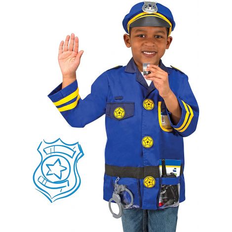 Costum politist pentru copii 3-6 ani, Ofiter de Politie Melissa and Doug 4835 - imagine 8